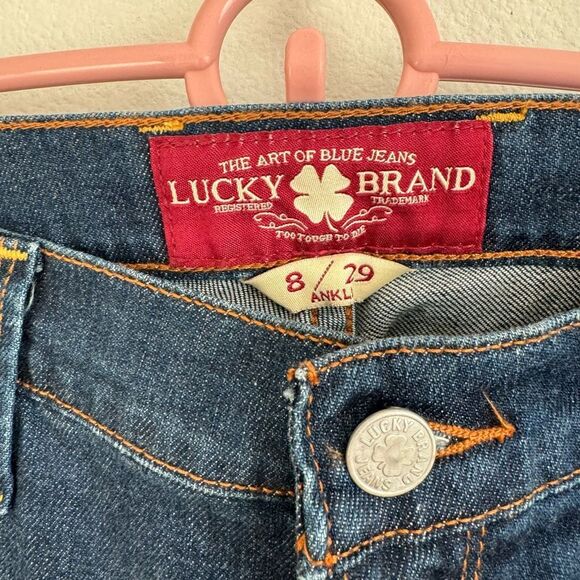NWT Lucky Brand Sofia Boot Cut Solid Wash Blue Jeans Size 8 / 29 Ankle 30” - Picture 3 of 7